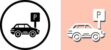 Parkplatz-Icon-Design vektor