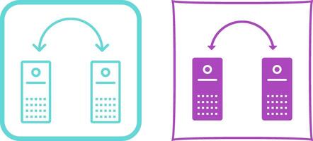 einzigartig in Verbindung gebracht Systeme Symbol Design vektor