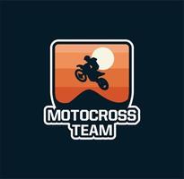 Emblem Abzeichen Motocross Jump Logo Aufkleber Patch Vektordesign vektor