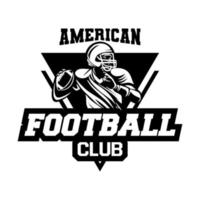 American Football Club Logo in Schwarz und Weiß vektor