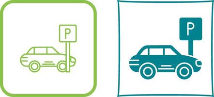 Parkplatz-Icon-Design vektor