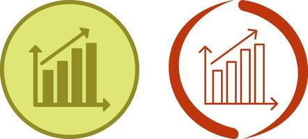 steigend Statistiken Symbol Design vektor