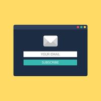 Form der E-Mail abonnieren, Newsletter vektor
