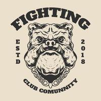 fighting club badge illustration vektor