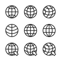 globe ikon vektor logotyp mall i trendig platt stil