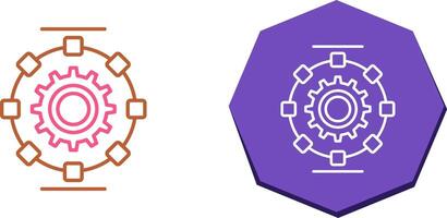 automatisiert Prozess Symbol Design vektor