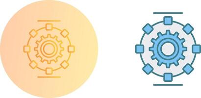 automatisiert Prozess Symbol Design vektor