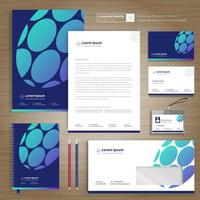 företagsidentitet mall design brevpapper vektor abstrakt bakgrund med PM presentartiklar färg PR souvenirer element
