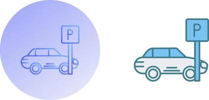 Parkplatz-Icon-Design vektor