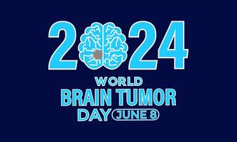 Welt Gehirn Tumor Tag Illustration . Banner Poster, Flyer und Hintergrund Design Vorlage. vektor