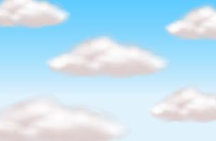 Hintergrundszene mit Wolken im blauen Himmel vektor