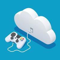 Cloud-Gaming-Service-Konzept vektor