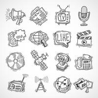 Medien Icons Set vektor