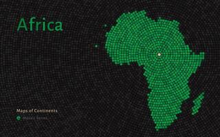 Afrika Karte gezeigt im ein Mosaik Muster vektor