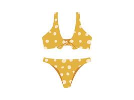 sommar underkläder eller baddräkter för hav. eleganta kvinnors badkläder eller bikini på isolerat bakgrund. platt färgrik illustration vektor