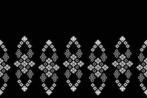 traditionell schwarz ethnisch Motive Ikat geometrisch Stoff Muster Kreuz Stich.ikat Stickerei ethnisch orientalisch Pixel schwarz Hintergrund. Abstrakt, Illustration. Textur, Dekoration, Tapete. vektor