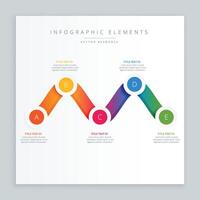 abstrakt modern Schritte Möglichkeit bunt Infografik Design Banner vektor