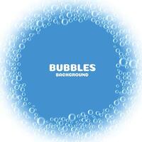 Blau Seife oder Wasser Luftblasen Hintergrund vektor