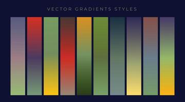 uppsättning av årgång gradienter design vektor