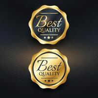 Beste Qualität golden Etikette Design vektor
