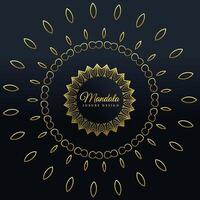 stilvoll golden Mandala dekorativ Design vektor