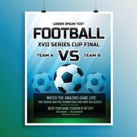 Fußball Spiel Veranstaltung Turnier Einladung Design Vorlage vektor