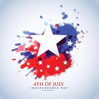 abstrakt Aquarell amerikanisch Flagge zum 4 .. von Juli vektor