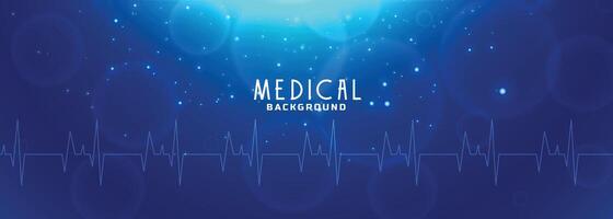 sjukvård och medicinsk vetenskap blå baner design vektor