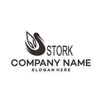 stork logotyp mall illustration design vektor