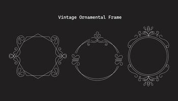 Jahrgang Rahmen elegant Frames einstellen vektor