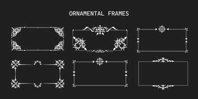 Jahrgang Rahmen elegant Frames einstellen vektor