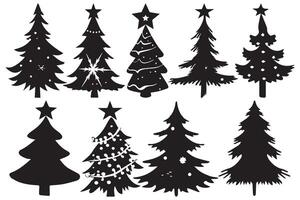 Weihnachten Baum Silhouette Clip Art bündeln Profi Design vektor