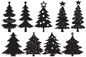 Weihnachten Baum Silhouette Clip Art bündeln Profi Design vektor