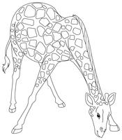 Kritzeleien zeichnen Tier für Giraffe vektor
