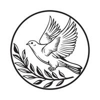 sich ausruhen Frieden Taube Logo Bilder vektor