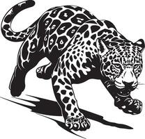 Jaguar Aktion auf Weiß Hintergrund Lager Bild. Jaguar Design Illustration vektor