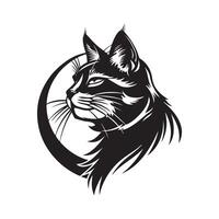 Katze Liebhaber Logo Design Bild. Illustration von ein Katze vektor