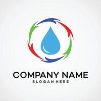 Wasser Logo Design Vorlage vektor