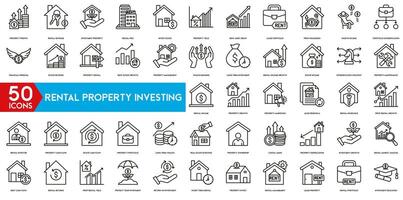 uthyrning fast egendom investera ikon. fast egendom vinster , inkomst , investering, uthyrning proffs , investera egendom , fast egendom avkastning och hyra tillgång ikon vektor