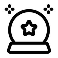 einfach Magie Ball Symbol. das Symbol können Sein benutzt zum Webseiten, drucken Vorlagen, Präsentation Vorlagen, Illustrationen, usw vektor