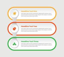 drei Schritte einfach Daten Präsentation Geschäft Infografik mit Symbole vektor