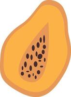 Papaya minimalistisch eben Illustration vektor