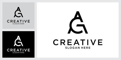 ag oder ga Initiale Brief Logo Design vektor