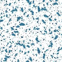 Weiß Blau Terrazzo Stein modern Textur nahtlos Muster Design vektor