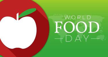 värld mat dag bakgrund illustration med äpple vektor
