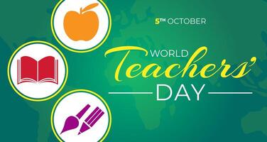 Welt Lehrer' Tag bunt Hintergrund Illustration vektor