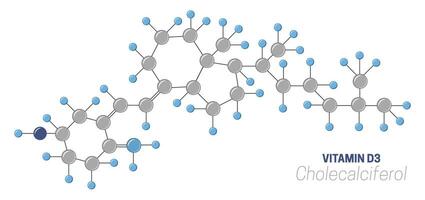 Cholecalciferol d3 Vitamin Moleküle und Atome vektor