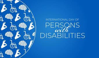 International Tag von Personen mit Behinderungen Illustration Design vektor