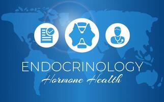 endokrinologi - hormon hälsa medicinsk bakgrund design vektor