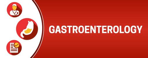 rot Gastroenterologie Banner bacground Design vektor